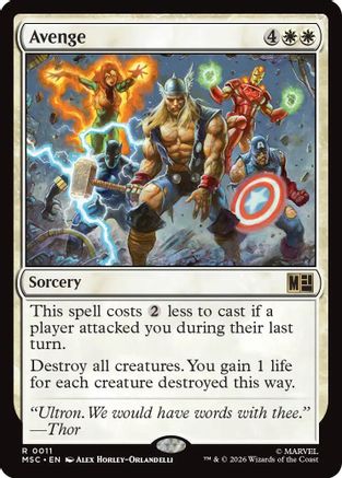 Avenge (Surge Foil)  [Commander: Marvel Super Heroes] Foil
