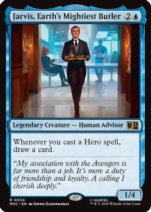Jarvis, Earth's Mightiest Butler (Surge Foil)  [Commander: Marvel Super Heroes] Foil