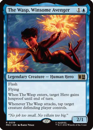 The Wasp, Winsome Avenger (Surge Foil)  [Commander: Marvel Super Heroes] Foil
