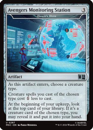 Avengers Monitoring Station - Herald's Horn (Surge Foil)  [Commander: Marvel Super Heroes] Foil