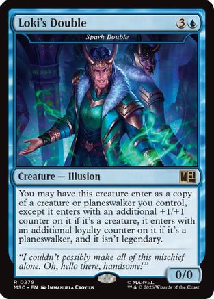 Loki's Double - Spark Double (Surge Foil)  [Commander: Marvel Super Heroes] Foil