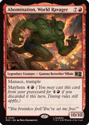 Abomination, World Ravager (Surge Foil)  [Commander: Marvel Super Heroes] Foil
