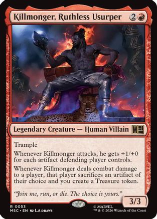 Killmonger, Ruthless Usurper (Surge Foil)  [Commander: Marvel Super Heroes] Foil
