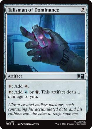 Talisman of Dominance (Surge Foil)  [Commander: Marvel Super Heroes] Foil