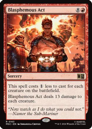 Blasphemous Act (Surge Foil)  [Commander: Marvel Super Heroes] Foil