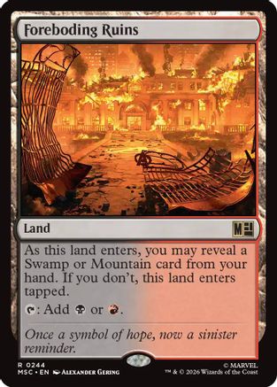 Foreboding Ruins (Surge Foil)  [Commander: Marvel Super Heroes] Foil