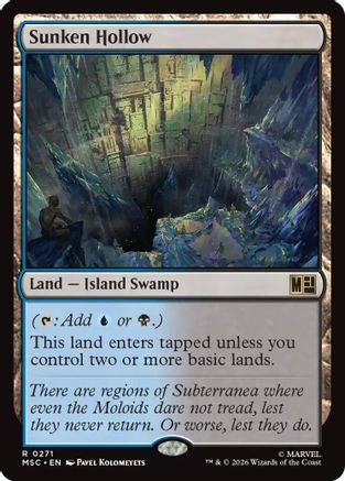Sunken Hollow (Surge Foil)  [Commander: Marvel Super Heroes] Foil