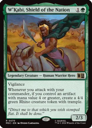 W'Kabi, Shield of the Nation (Surge Foil)  [Commander: Marvel Super Heroes] Foil