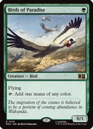 Birds of Paradise (Surge Foil)  [Commander: Marvel Super Heroes] Foil