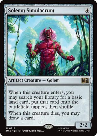 Solemn Simulacrum (Surge Foil)  [Commander: Marvel Super Heroes] Foil