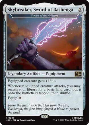 Skybreaker, Sword of Bashenga - Sword of the Animist (Surge Foil)  [Commander: Marvel Super Heroes] Foil