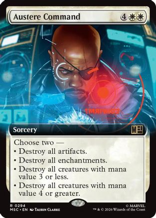 Austere Command (Extended Art)  [Commander: Marvel Super Heroes]