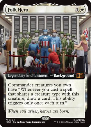 Folk Hero (Extended Art)  [Commander: Marvel Super Heroes] Foil