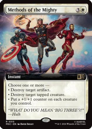 Methods of the Mighty (Extended Art)  [Commander: Marvel Super Heroes] Foil