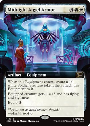 Midnight Angel Armor (Extended Art)  [Commander: Marvel Super Heroes]