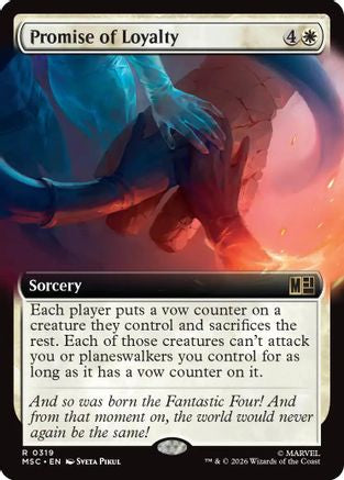 Promise of Loyalty (Extended Art)  [Commander: Marvel Super Heroes] Foil