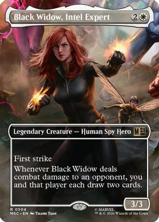 Black Widow, Intel Expert (Borderless)  [Commander: Marvel Super Heroes] Foil