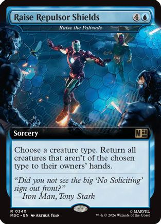 Raise Repulsor Shields - Raise the Palisade (Extended Art)  [Commander: Marvel Super Heroes]