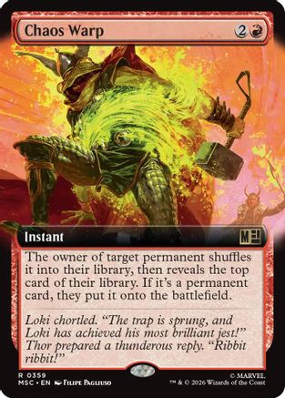 Chaos Warp (Extended Art)  [Commander: Marvel Super Heroes] Foil