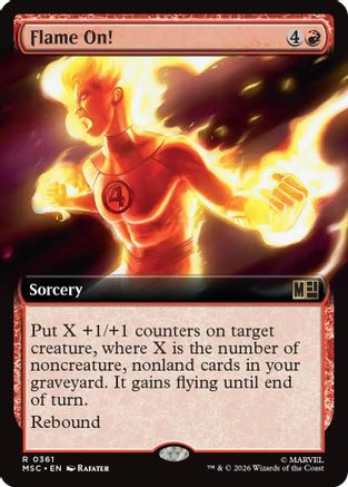 Flame On! (Extended Art)  [Commander: Marvel Super Heroes] Foil