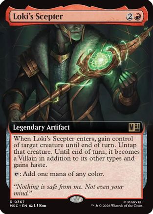 Loki's Scepter (Extended Art)  [Commander: Marvel Super Heroes] Foil