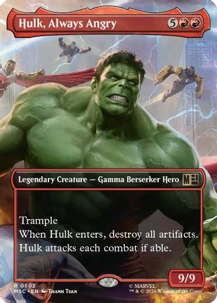 Hulk, Always Angry (Borderless)  [Commander: Marvel Super Heroes]