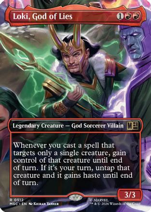 Loki, God of Lies (Borderless)  [Commander: Marvel Super Heroes] Foil