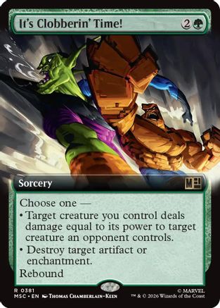 It's Clobberin' Time! (Extended Art)  [Commander: Marvel Super Heroes] Foil