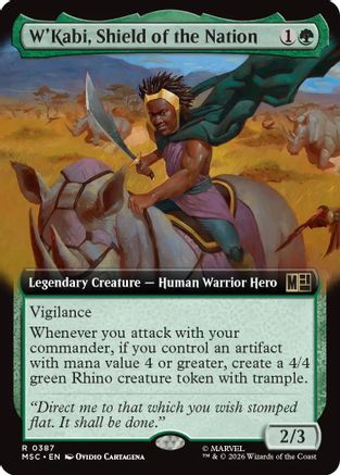 W'Kabi, Shield of the Nation (Extended Art)  [Commander: Marvel Super Heroes] Foil