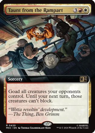 Taunt from the Rampart (Extended Art)  [Commander: Marvel Super Heroes] Foil