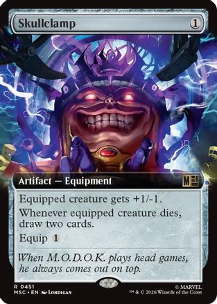 Skullclamp (Extended Art)  [Commander: Marvel Super Heroes] Foil