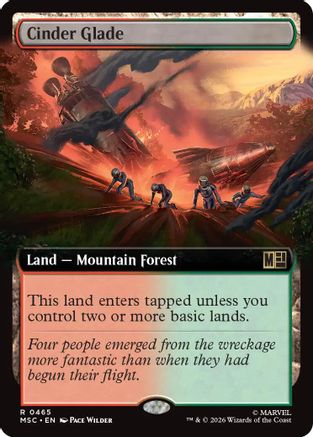 Cinder Glade (Extended Art)  [Commander: Marvel Super Heroes]