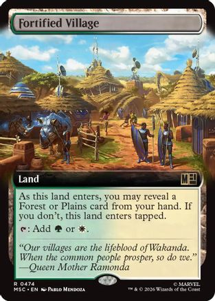 Fortified Village (Extended Art)  [Commander: Marvel Super Heroes] Foil