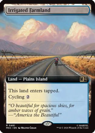 Irrigated Farmland (Extended Art)  [Commander: Marvel Super Heroes] Foil