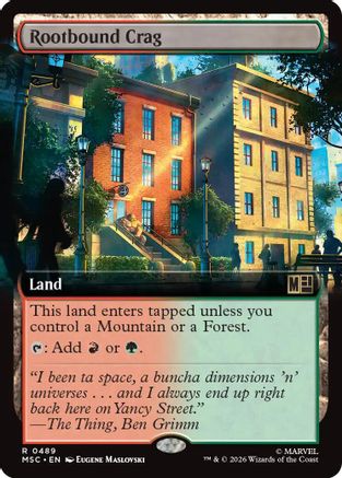 Rootbound Crag (Extended Art)  [Commander: Marvel Super Heroes] Foil