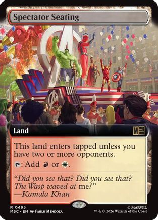 Spectator Seating (Extended Art)  [Commander: Marvel Super Heroes] Foil