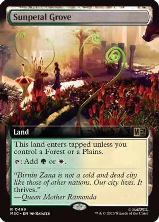 Sunpetal Grove (Extended Art)  [Commander: Marvel Super Heroes]