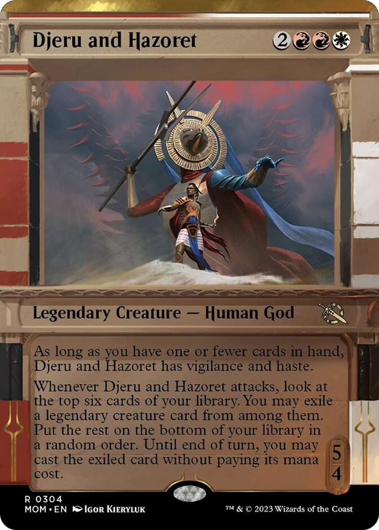 Djeru and Hazoret (Showcase Planar Booster Fun) [March of the Machine] Foil