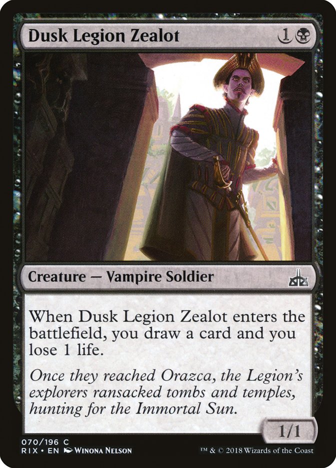 Dusk Legion Zealot [Rivals of Ixalan] Foil