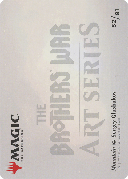 Mountain // Mountain  [The Brothers' War Art Series] (Borderless) Foil