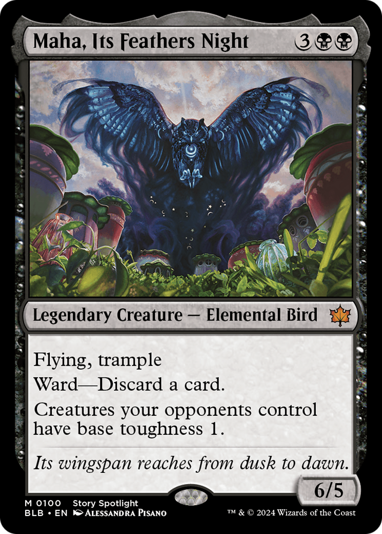 Maha, Its Feathers Night [Bloomburrow] Foil
