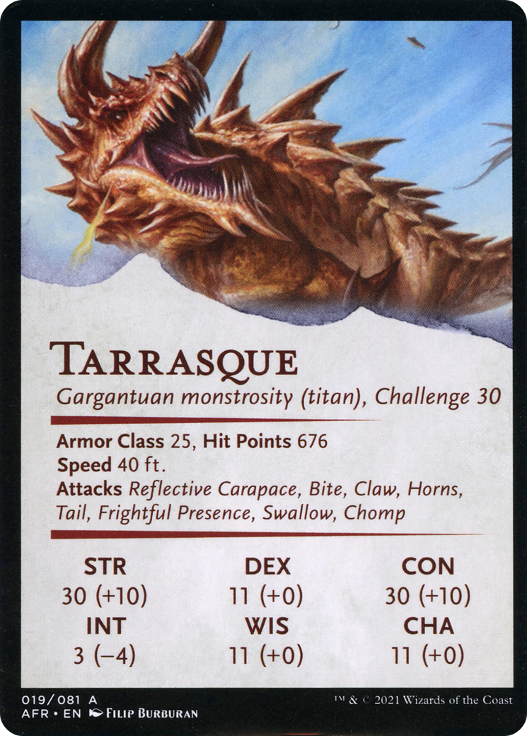 The Tarrasque // Tarrasque  [Adventures in the Forgotten Realms Art Series] (Borderless)