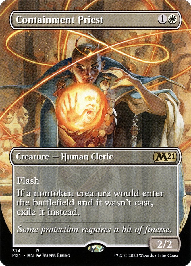 Containment Priest (Borderless Alternate Art) [Core Set 2021] Foil