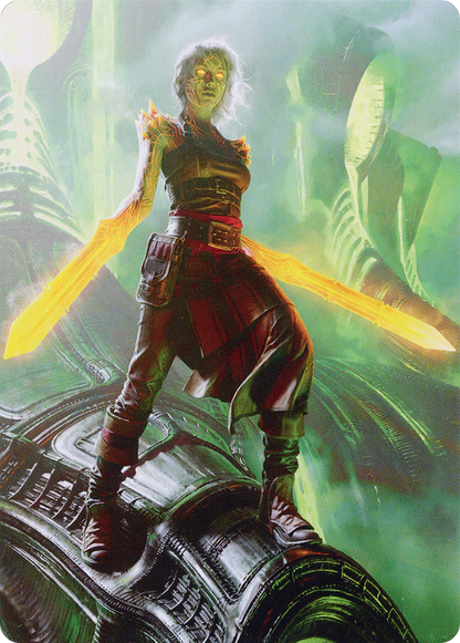 Nahiri, the Unforgiving // Nahiri, the Unforgiving  [Phyrexia: All Will Be One Art Series] (Borderless) Foil