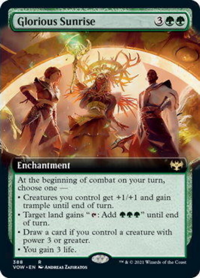 Glorious Sunrise (Extended Art) [Innistrad: Crimson Vow] Foil