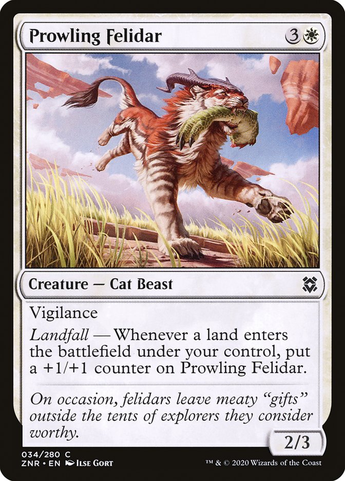 Prowling Felidar [Zendikar Rising] Foil