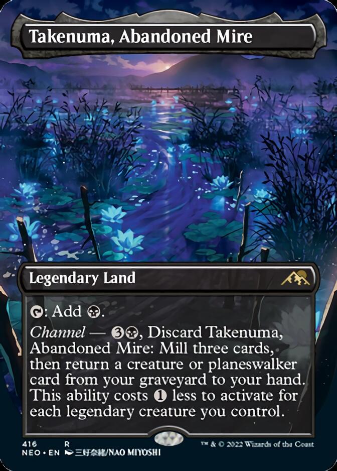 Takenuma, Abandoned Mire (Borderless Alternate Art) [Kamigawa: Neon Dynasty] Foil