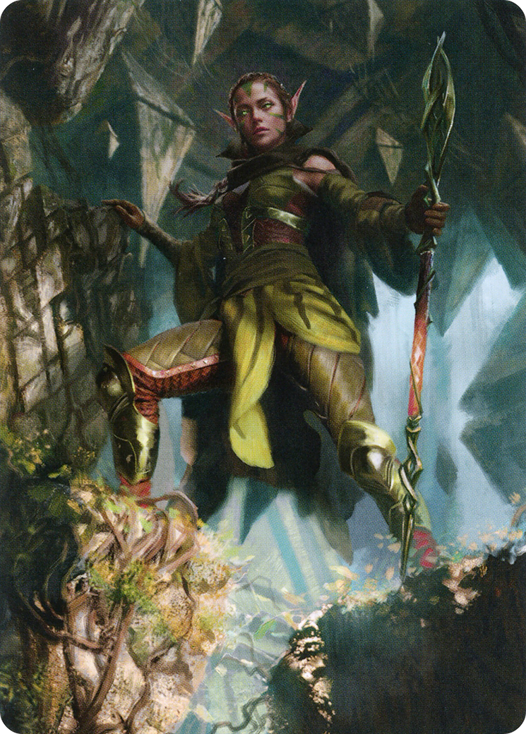 Nissa of Shadowed Boughs // Nissa of Shadowed Boughs  [Zendikar Rising Art Series] (Borderless)