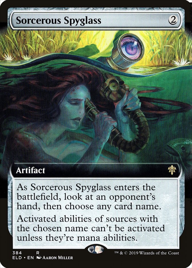 Sorcerous Spyglass (Extended Art) [Throne of Eldraine] Foil