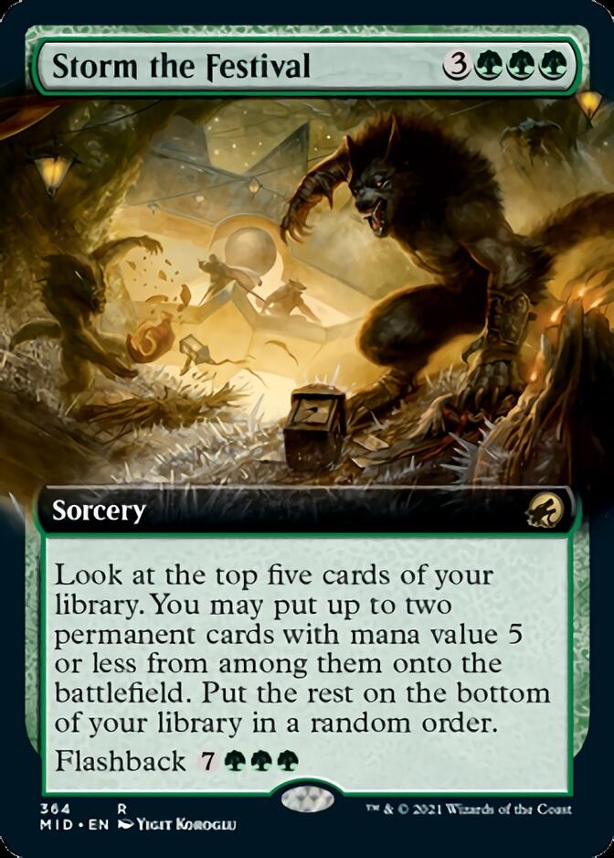 Storm the Festival (Extended Art) [Innistrad: Midnight Hunt] Foil